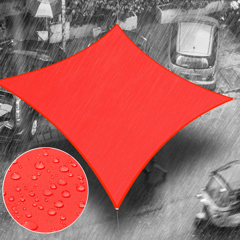 Voile d'ombrage carré imperméable Royal Shade, 14 pi x 14 pi, Rouge