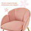 Flower Shape Tub Chair with Golden Metal Legs -1547420710