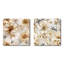 Kourou - Ensemble de 2 carrés à motif floral en métal-102678592