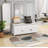 Linen Upholstered Storage Bench