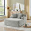 Chaise longue en velours côtelé, aucun assemblage requis-866976250