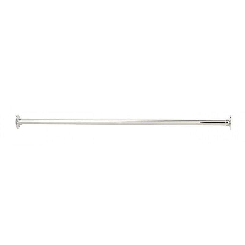 70.88" Straight Fixed Shower Curtain Rod, Polished Nickel