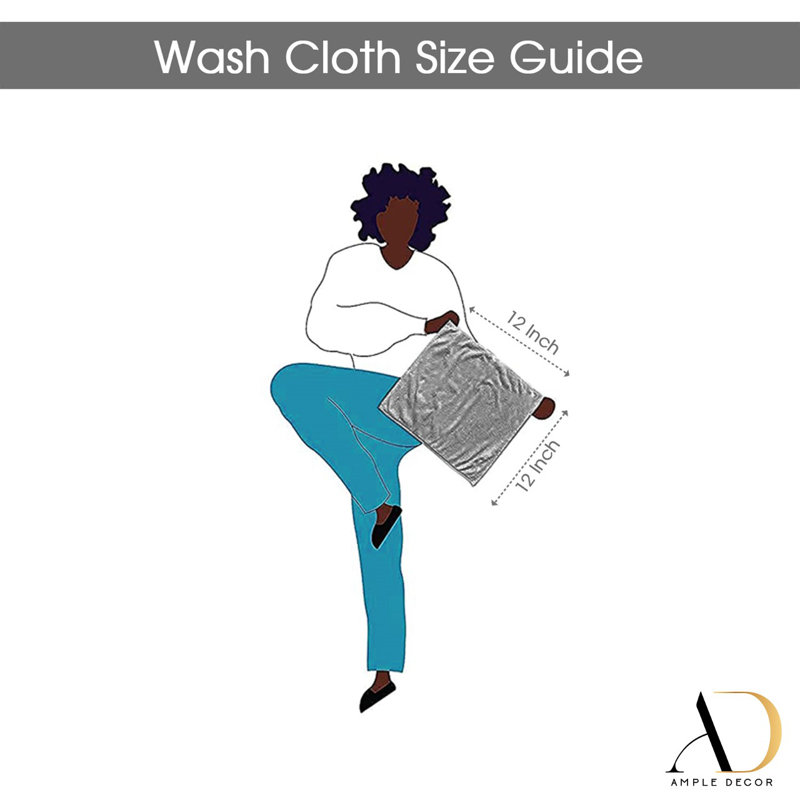 100% Cotton 600 GSM Washcloths 12 X 12 Inch Soft Absorbent, Quick Drying, White, 50 Piece Towel Set