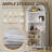 Arched Bookcase Cabinet, Kitchen Island With Wheels, Bookcase With Doors, Home Office Storage, Kitchen Cart Table Storage Cabinets, White-954799378