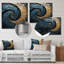 - Impression murale abstraite spirales en métal-99555794