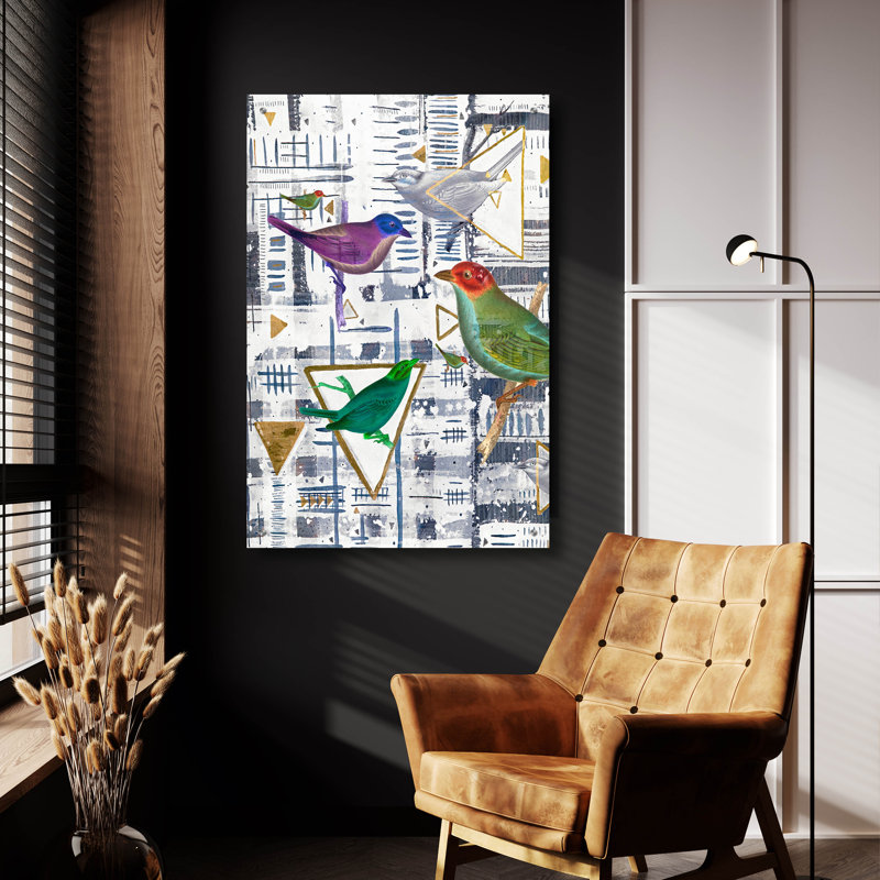 Art mural en verre acrylique 24 po x 36 po «Bird Intersection 1» par Lori Arbel, H 36 po x l 24 po