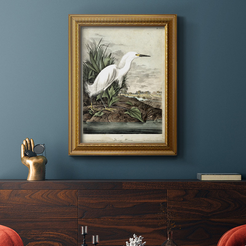 " Snowy Heron " Painting Print, 36" H x 24" W x 2.5" D