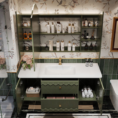 American retro-style bathroom cabinet.