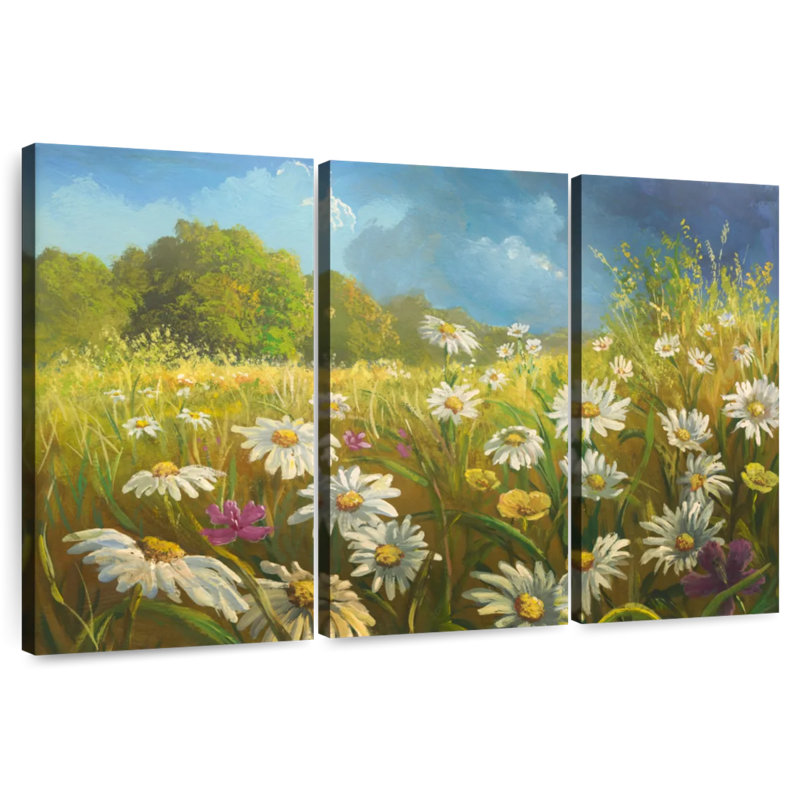 Champ de fleurs d'Alvord en été, H 28 po x l 45 po