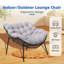 Fauteuil Papasan surdimensionné avec coussin épais, méridienne en rotin pour l'intérieur et l'extérieur