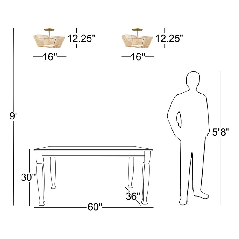 Boler Glass Semi Flush Mount