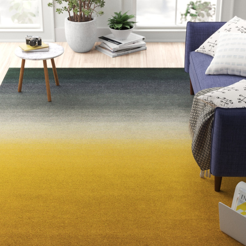 Chaffins Wool Gradient Mustard Rug, Rectangle 160 x 230cm