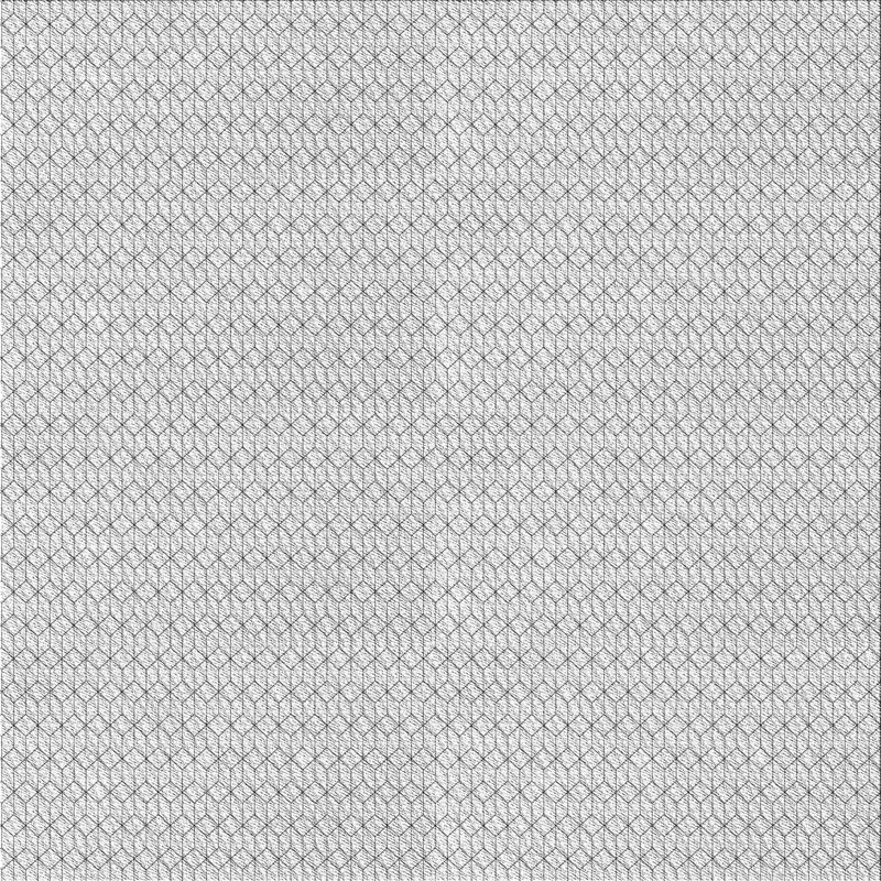 Tapis décoratif gris à motif géométrique Richie, Carré 5 pi