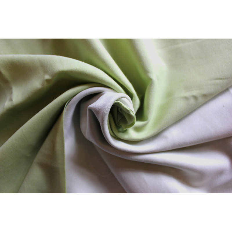 Uni Collection Light 100% Cotton Opaque Tab Top Single Curtain Panel, Green, 142cm wide x 295cm high