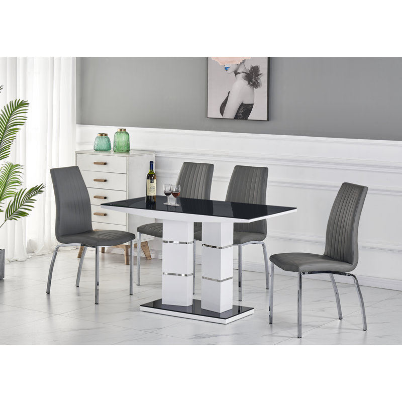 Shellman 4 - Person Dining Set, Grey