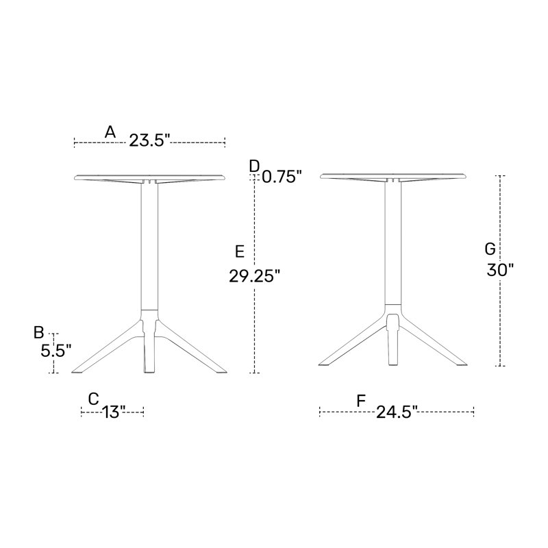 Delron Round Patio Dining Table, Teal