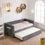 lit de jour moderne en velours, base de lit en bois robuste-562658621