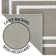 Double Border Machine Tufted Performance Light Gray/White Rug