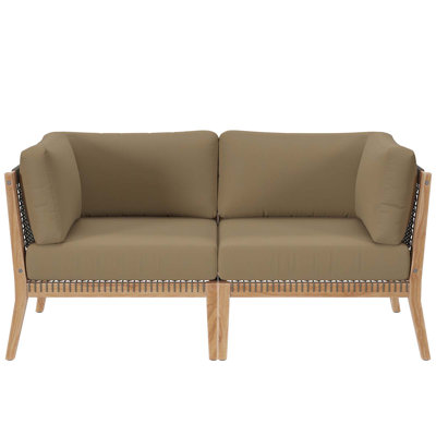 Modway Clearwater Outdoor Patio Teak Wood Loveseat by Modway