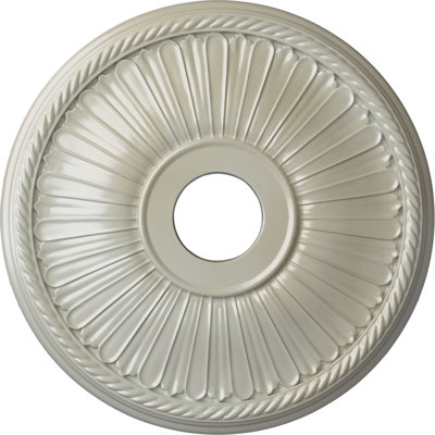 Endurathane Berkshire Ceiling Medallion, 20 1/8"OD x 3 7/8"ID x 1 7/8"P (Fits Canopies up to 6 3/8"), Hand-Painted Flash Blue Finish