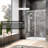 52 in. W x 78 in. H Single Added Frameless Shower Door with Clear Glass-66707855