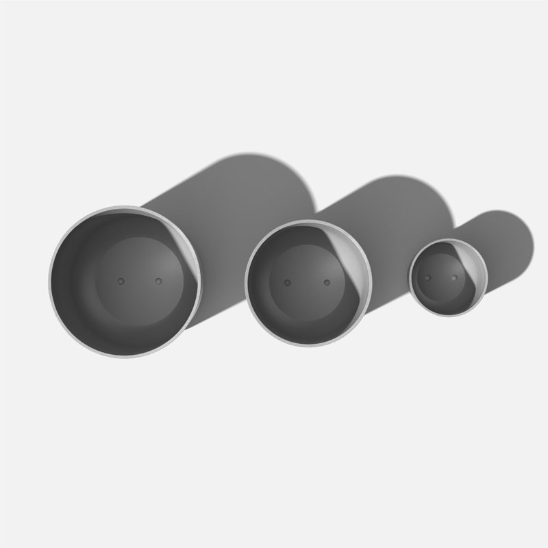 Gray Plastic Composite Indoor/Outdoor Planter Set