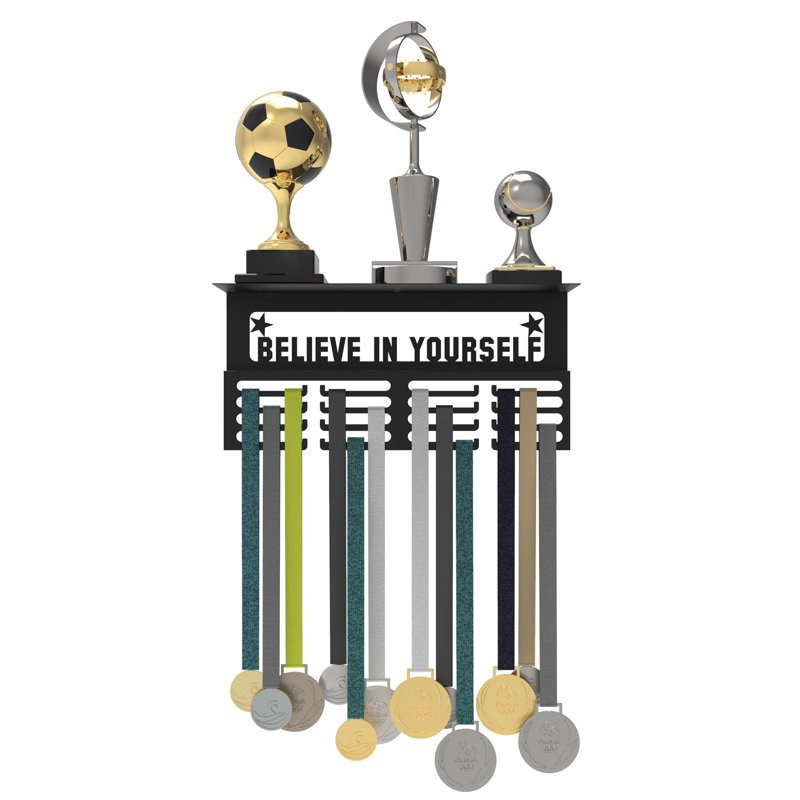 Medal Hanger Display with Trophy Shelf