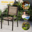 Ensemble de salle à manger 5 pièces en polyester enduit de PVC avec plateau de table, table de patio toutes saisons et chaises pour jardin-876135865