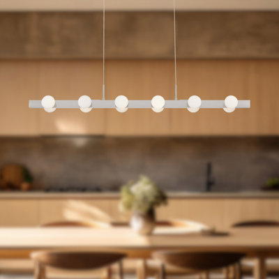 Luminaire suspendu géométrique unique à 6 lumières DEL Rezz