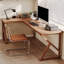  Bureaux en bois massif en L noyer-108609707-108609709