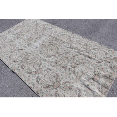 Vintage Turkish Area Rug In Bohemian Style For Unique Home Decor And Indoor Decorative Floor Covering With Floral Pattern