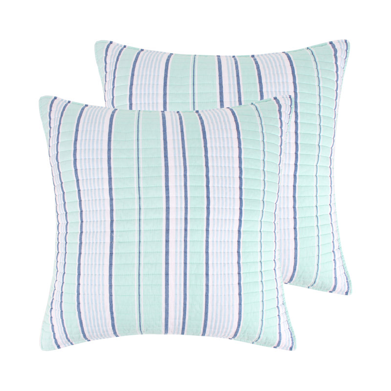 Deep Sea Multicolor Cotton Euro Sham Set of 2