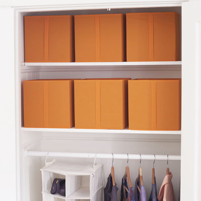 Foldable Storage Cubes, Set of 6 Bins for Cube Organizer Shelves