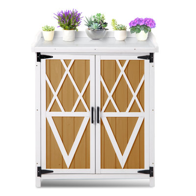 Armoire d'extérieur avec plateau en métal