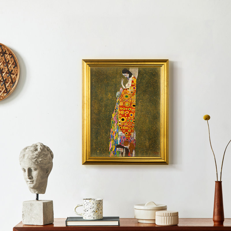 Gustav Klimt IV - Impression encadrée, Noir, H 22 po x l 18 po