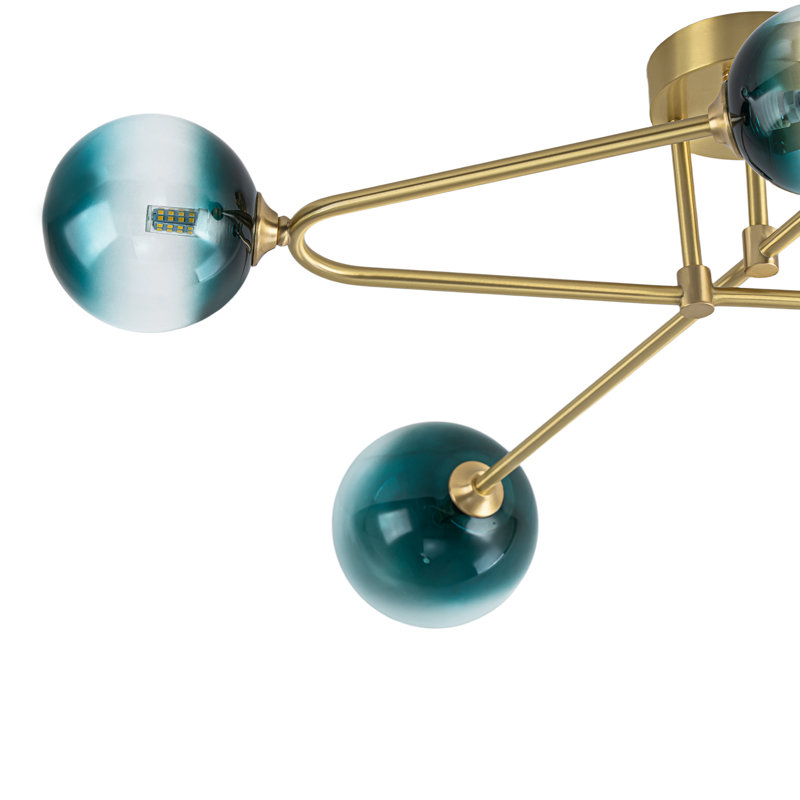 Plafonnier semi-encastré 6 lumières