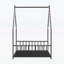 Platform Bed with LED Light Strips,Roof-Shaped Iron Frame-236189221-236189222