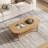 47"W Solid Oak Mid-Century Modern Coffee Table with Drawer and Storage Shelf-358305712-359090615