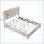 Structure de lit plateforme en bois massif avec tête de lit, lit à lattes en bois sur pied, aucun sommier requis, assemblage facile pour la chambre à coucher-1363854949-1363854955