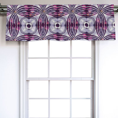 Sateen Ikat Ruffled Window Valance