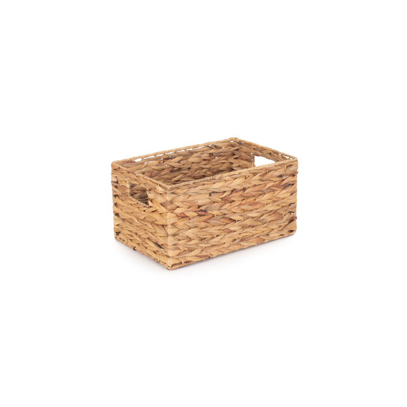 Seilles Wicker Water Hyacinth Storage Basket, 19cm H x 37cm W x 24cm D