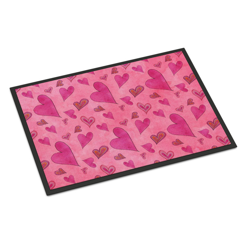 Tapis d'entrée antidérapant Walden Love and Hearts, H 0,2 po x l 36 po x P 24 po