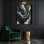 Abstrait art fluide sur toile grise 59