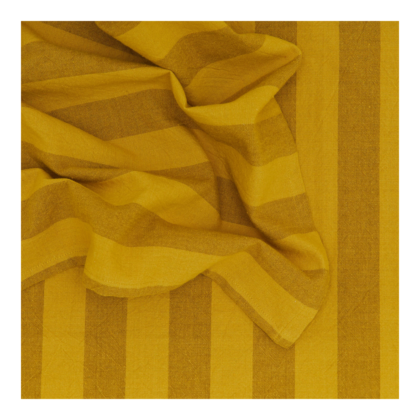 Essential Striped Dinner Napkin , Mustard/Bronze