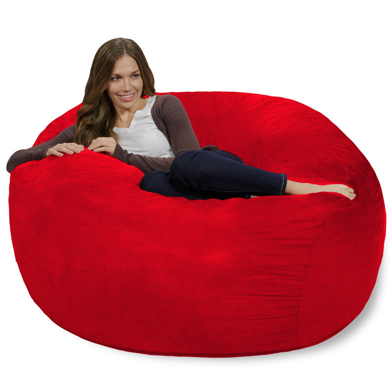 Bean Bag Chair - Shredded Memory Foam Filled Round Furniture Bean Bag Chair with Removable and Machine Washable Cover - Bean Bag Sofa Lounge Chair with Soft Micro Fiber Cover  - Bean Bags in Multiple Colors and Sizes