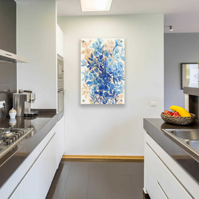 Art mural en verre épique «Blueberry Floral II» par Tim O'Toole
