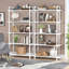 160cm H x 80cm W Steel Etagere Bookcase-1736204562