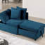 Fauteuil convertible 1 pièce en tissu de style contemporain avec rangement fonctionnel et coussins de salon-812144342