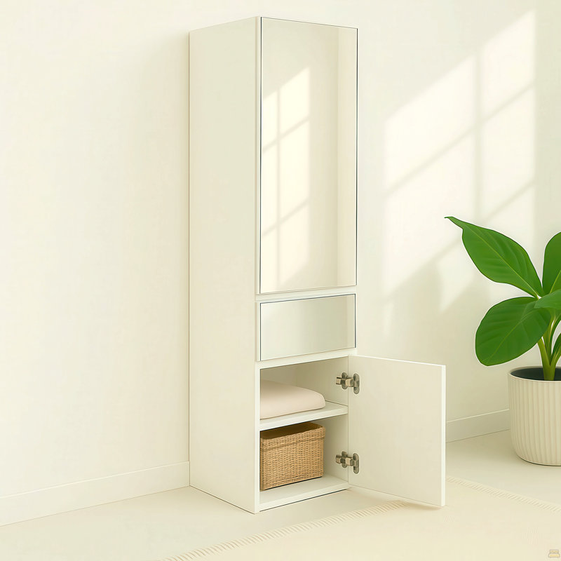 Armoire modulaire en bois avec miroir Elise