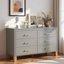 Commode double 6 tiroirs en bois robuste-1367436720